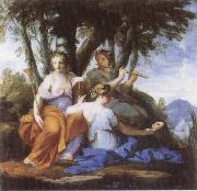 Eustache Le Sueur Eutepe and Thalia painting